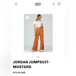 Lucca Jordan Wide-Leg Jumpsuit in Mustard